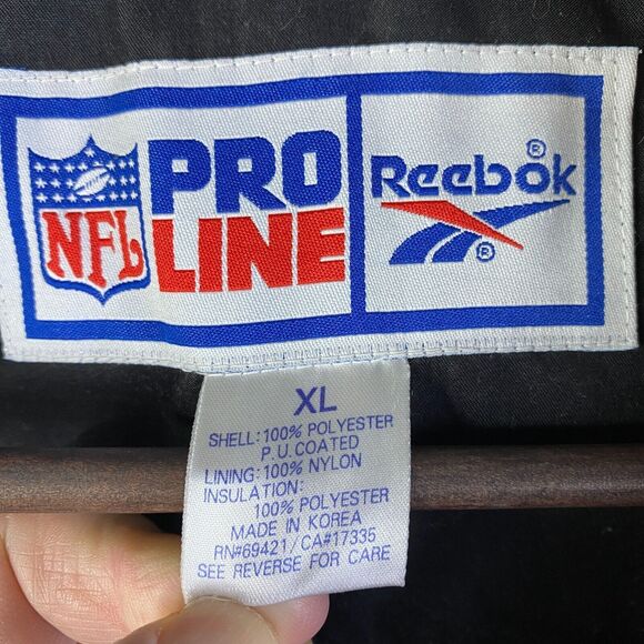 Steelers Proline Starter Jacket Reebok NFL insulated Jacket Parka Size XL - Picture 5 of 16